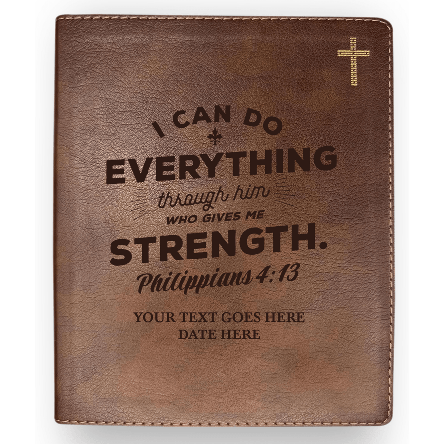 Personalized NIV Journaling Bible With Philippians 4:13 Full Cover | Shepherds Shelf - Shepherds Shelf