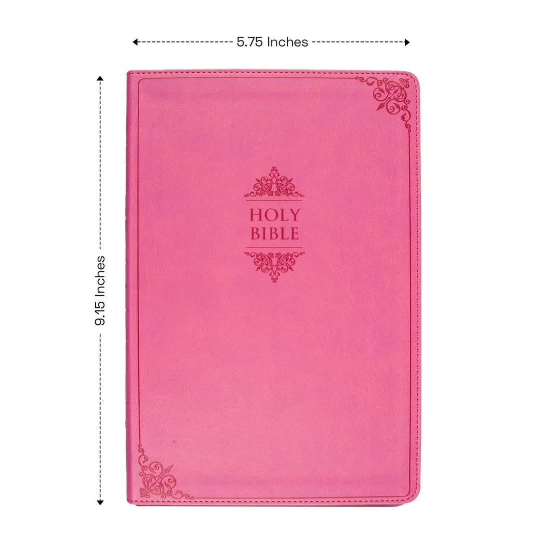 Personalized NIV Thinline Holy Bible Medium Print Size Custom Engraved | Includes Name and Up to 3 Rows of Text on Faux Leather Cover PInk | Shepherds Shelf - Shepherds Shelf