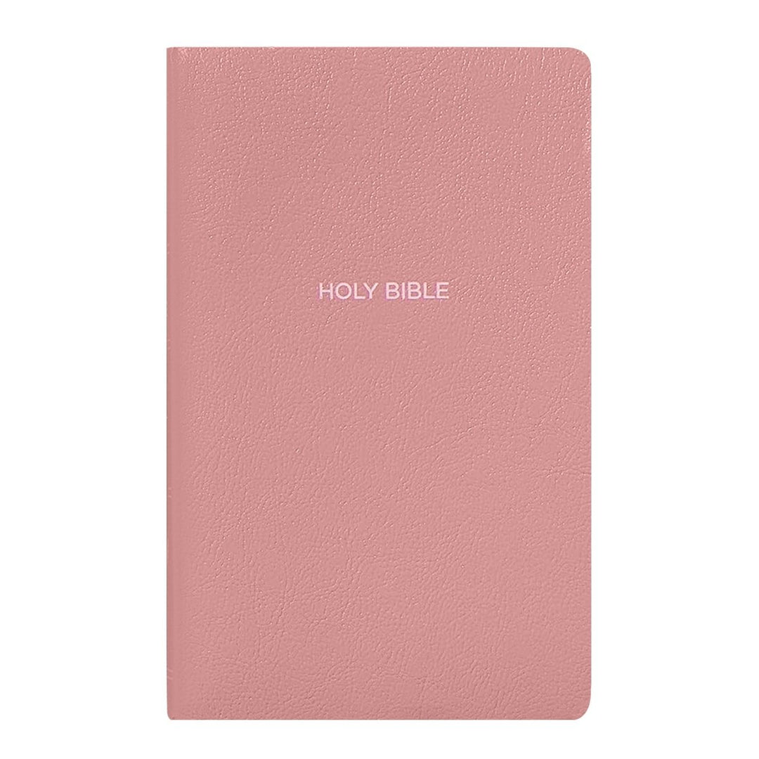 Personalized NKJV Bible New King James Version Faux Leather Holy Bible with Custom Name Small Print with Red - Highlighted Verses Pink | Shepherds Shelf - Shepherds Shelf
