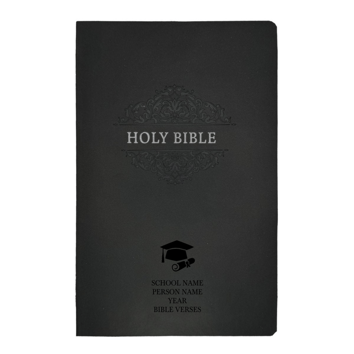 Personalized NKJV Faux Leather Small Print Size Black | Shepherds Shelf - Shepherds Shelf