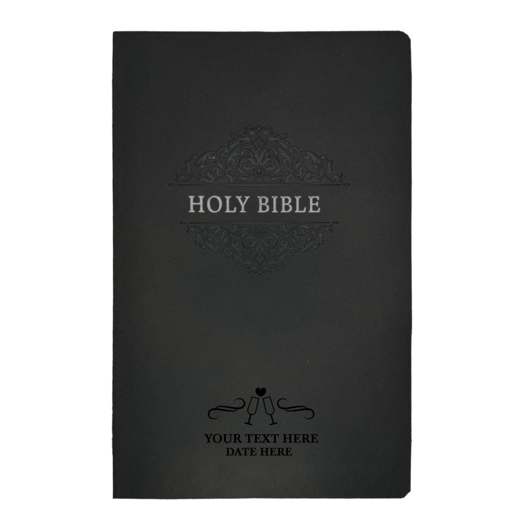 Personalized NKJV Faux Leather Small Print Size Black | Shepherds Shelf - Shepherds Shelf
