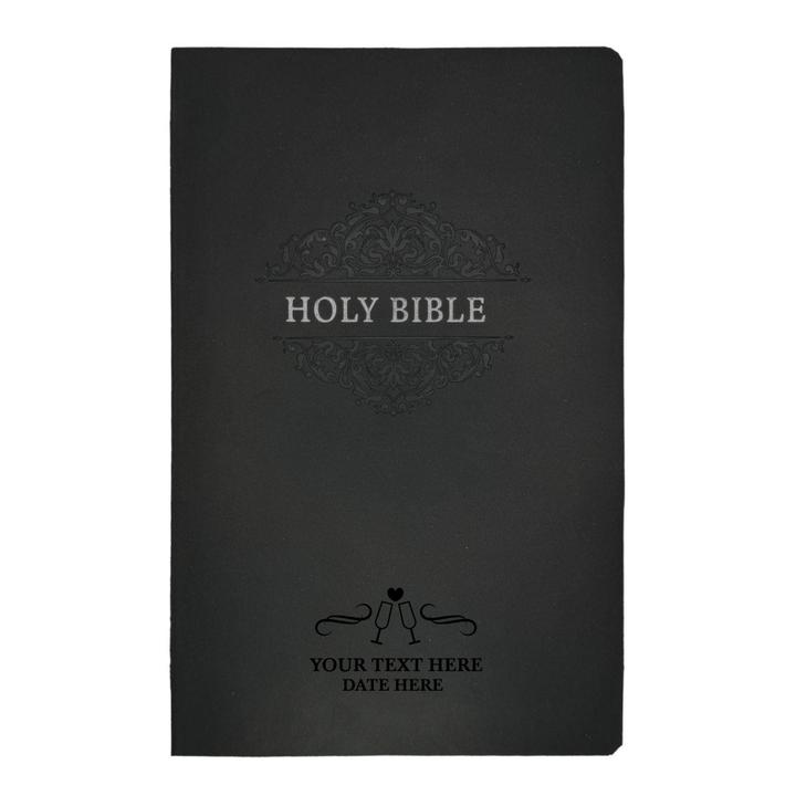 Personalized NKJV Faux Leather Small Print Size Black | Shepherds Shelf - Shepherds Shelf