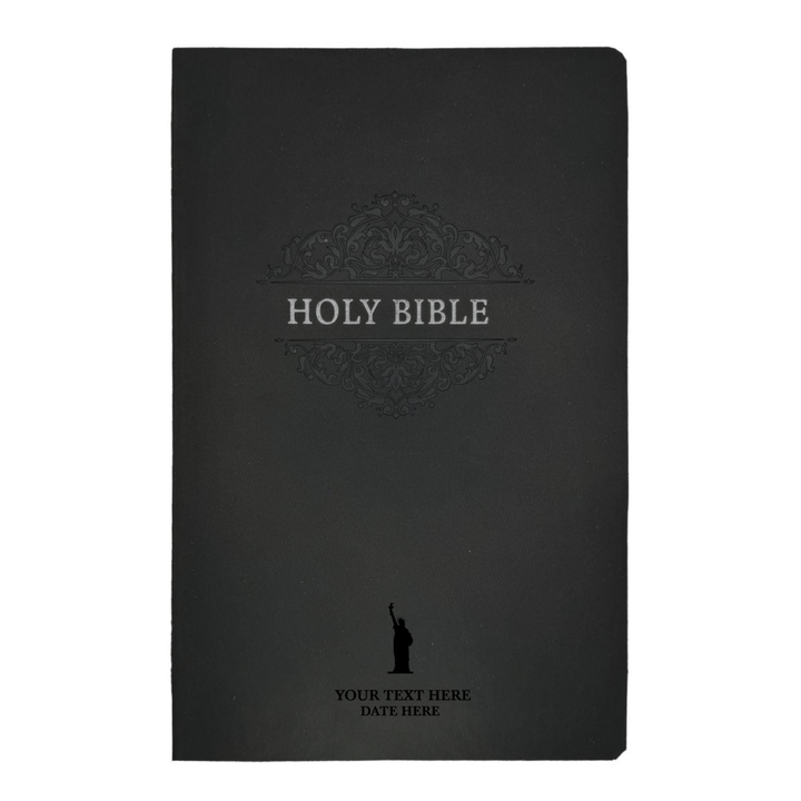 Personalized NKJV Faux Leather Small Print Size Black | Shepherds Shelf - Shepherds Shelf