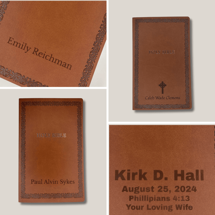 Personalized NKJV Faux Leather Small Print Size Brown | Shepherds Shelf - Shepherds Shelf