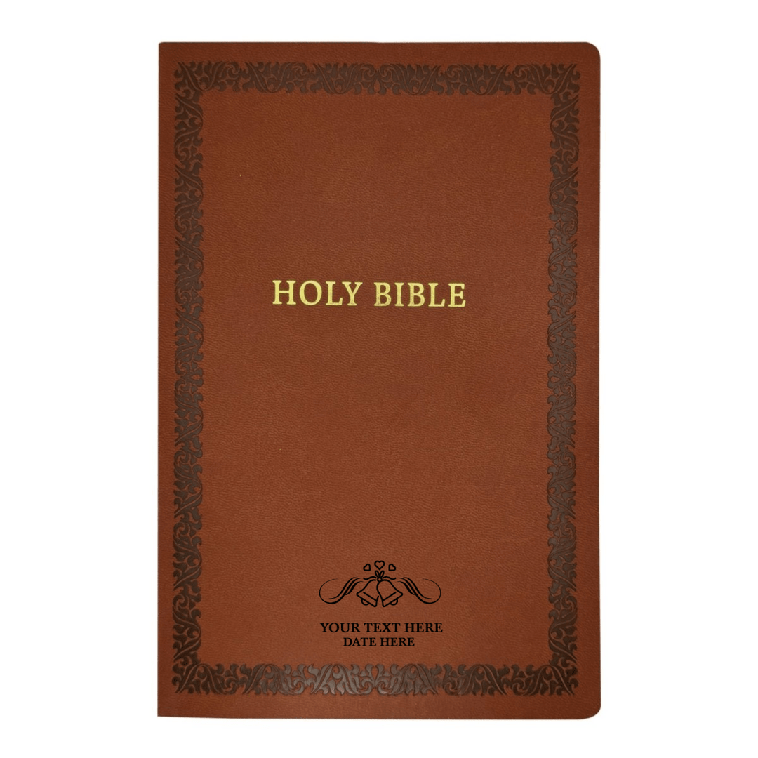 Personalized NKJV Faux Leather Small Print Size Brown | Shepherds Shelf - Shepherds Shelf