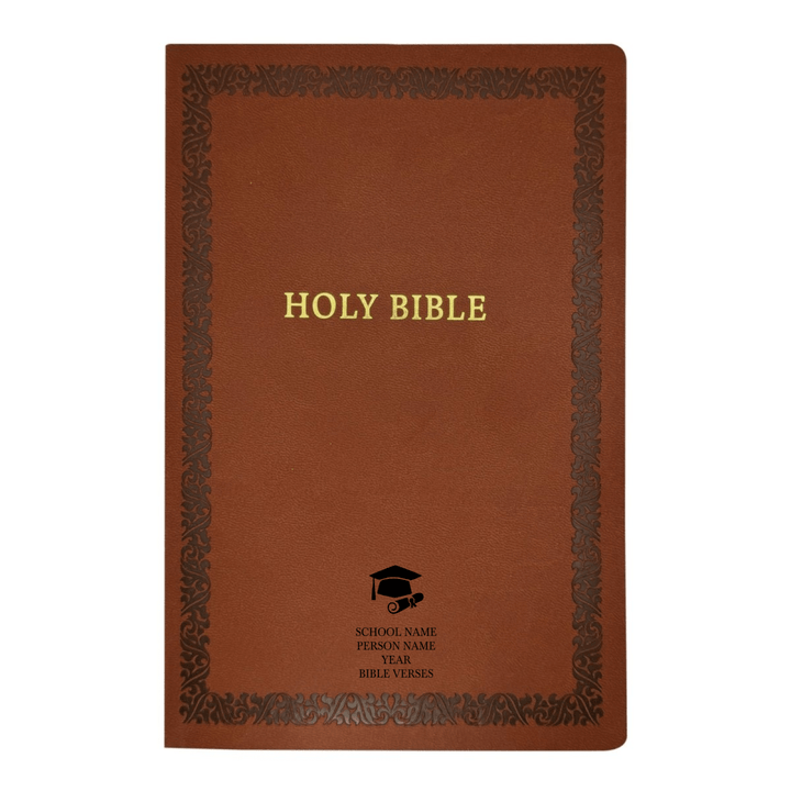 Personalized NKJV Faux Leather Small Print Size Brown | Shepherds Shelf - Shepherds Shelf