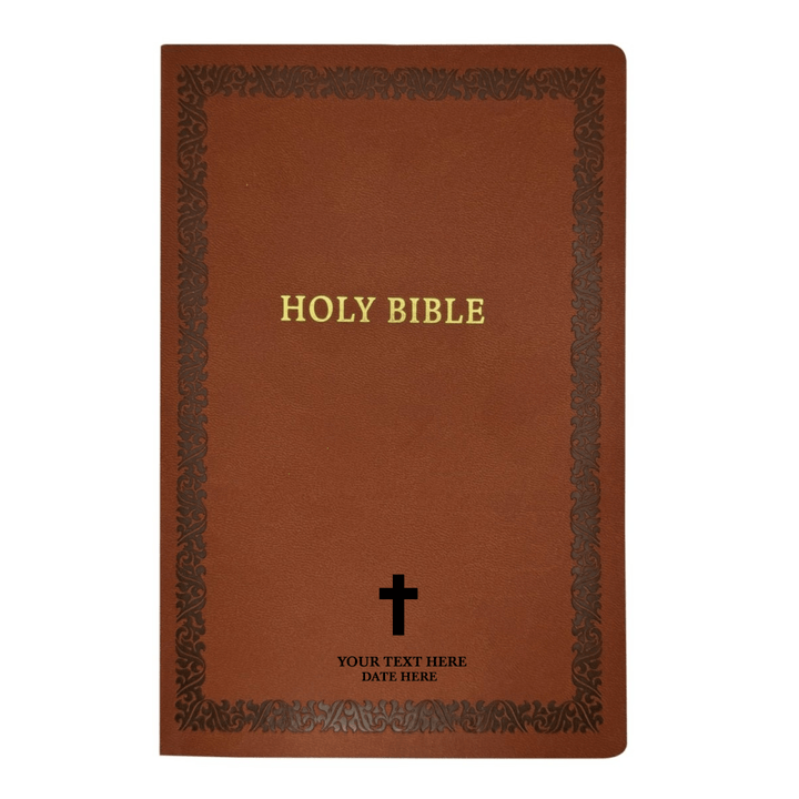 Personalized NKJV Faux Leather Small Print Size Brown | Shepherds Shelf - Shepherds Shelf