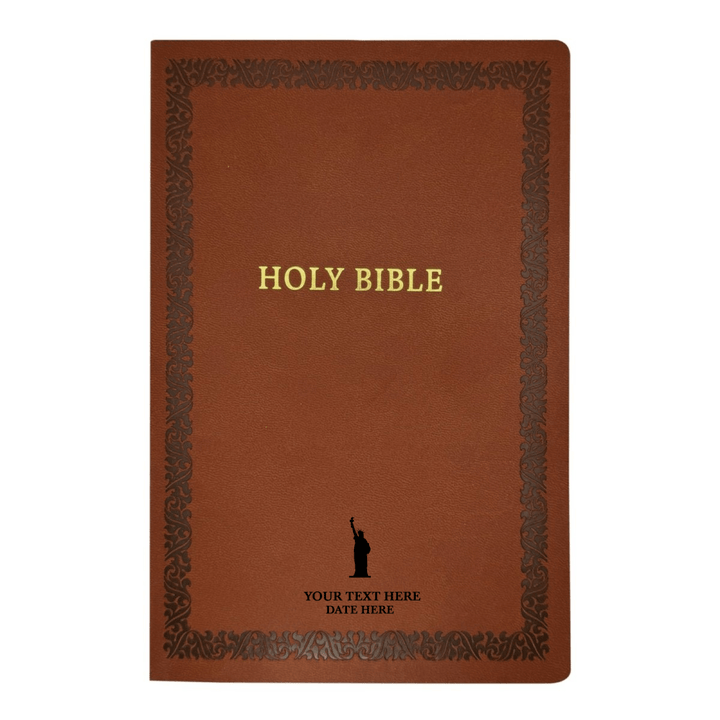 Personalized NKJV Faux Leather Small Print Size Brown | Shepherds Shelf - Shepherds Shelf