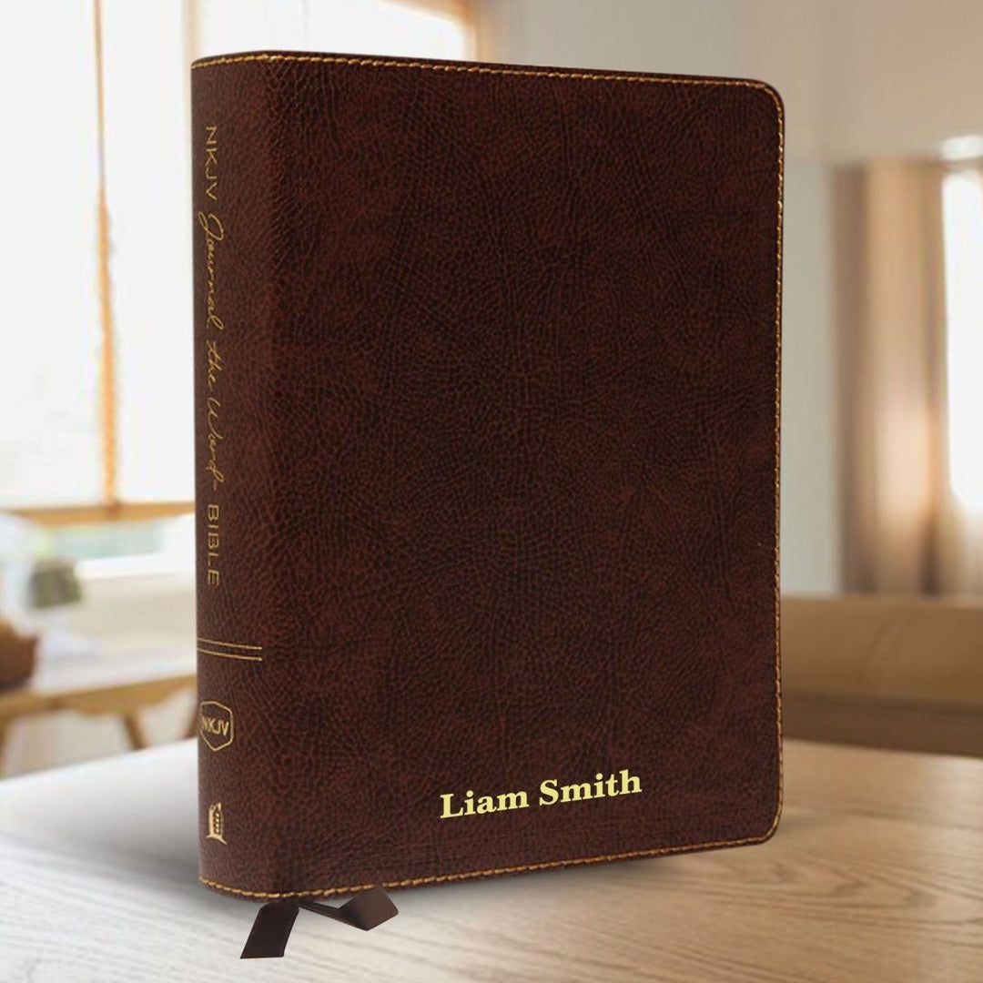 Personalized NKJV Holy Bible Bonded Leather Note Taking Bible New King James Version Bible Custom with Name, Date or Text Gift for Christian & Religious Celebrations | Shepherds Shelf - Shepherds Shelf