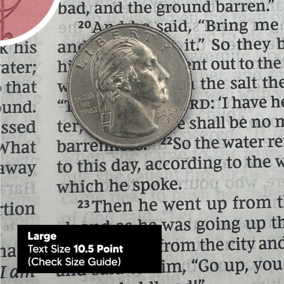 Print sample for this Bible