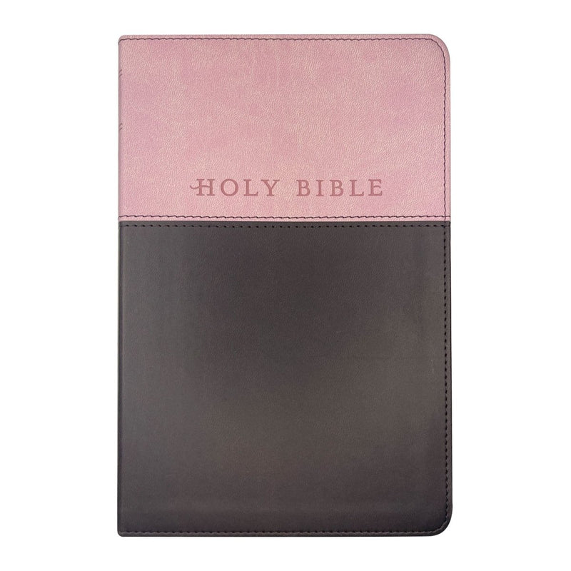 NLT Pink-Brown Standard Size Holy Bible Small Print
