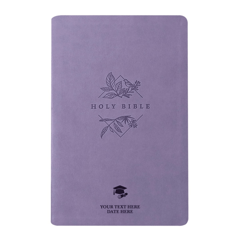NLT Lavender Standard Size Thinline Holy Bible Large Print