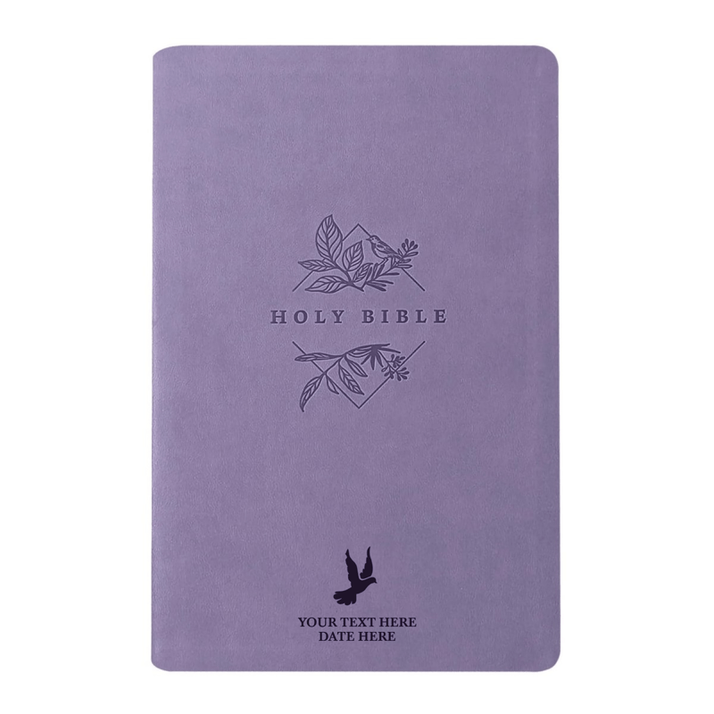 NLT Lavender Standard Size Thinline Holy Bible Large Print