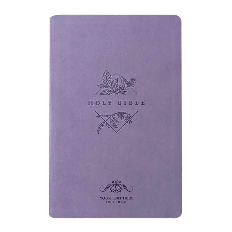 NLT Lavender Standard Size Thinline Holy Bible Large Print