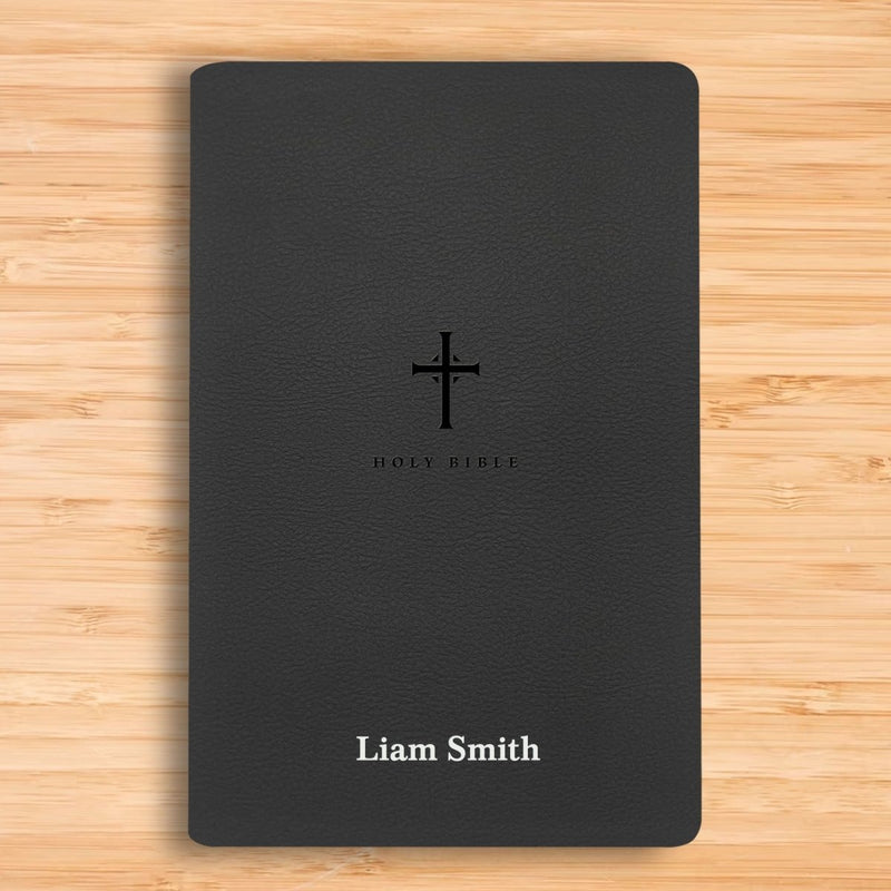 NLT Black Standard Size Thinline Holy Bible Large Print