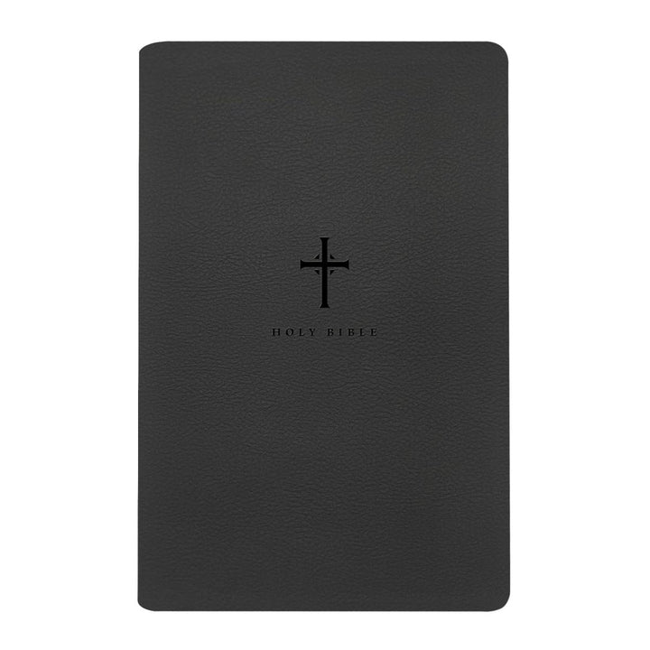 Personalized NLT Bible New Living Translation Thinline Faux Leather Holy Bible with Custom Name in Silver Large Print Black | Shepherds Shelf - Shepherds Shelf