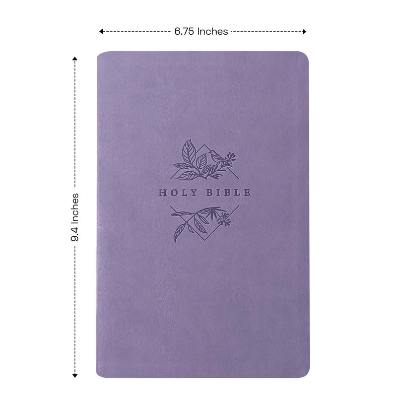 NLT Lavender Standard Size Thinline Holy Bible Large Print