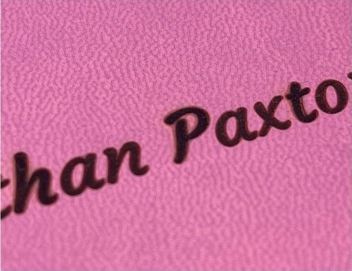 Actual personalization sample for this Bible