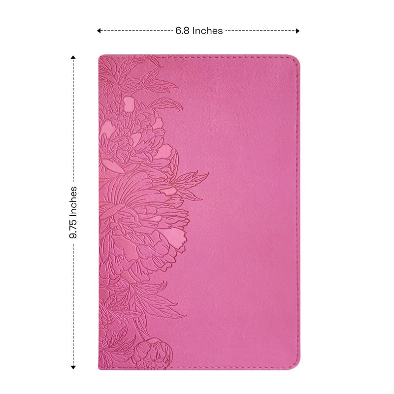NLT Pink Standard Size Premium Holy Bible Large Print