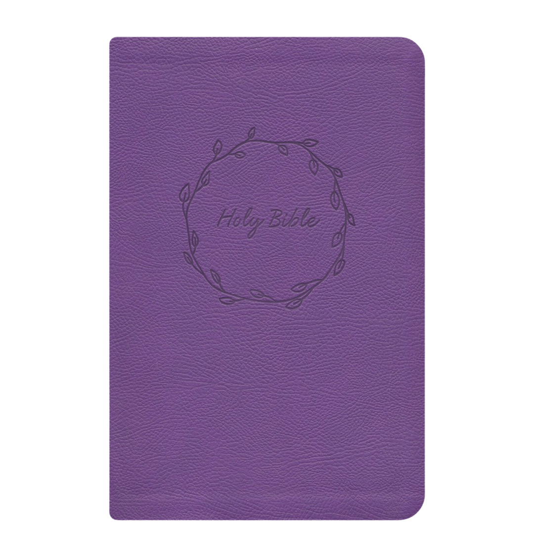 NKJV Purple Study Size Thinline Holy Bible Large Print