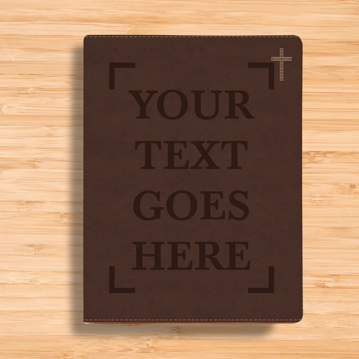 NIV Brown Standard Size Journaling Holy Bible Medium Print | Your Text Here
