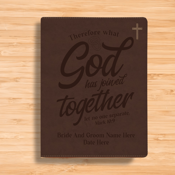 NIV Brown Standard Size Journaling Holy Bible Medium Print | Mark 10:9