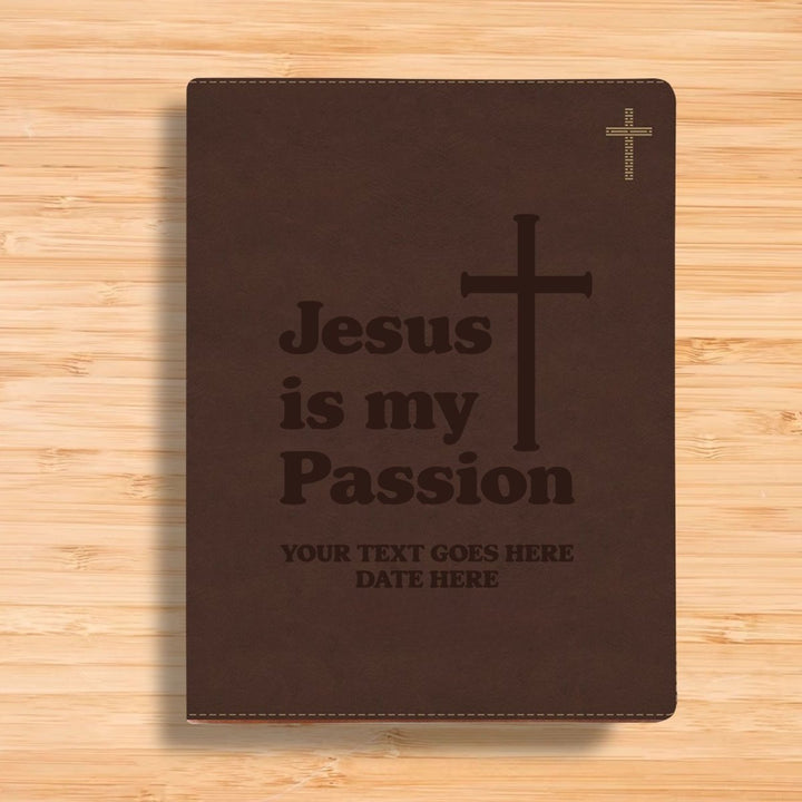 NIV Brown Standard Size Journaling Holy Bible Medium Print | Jesus is my Passion