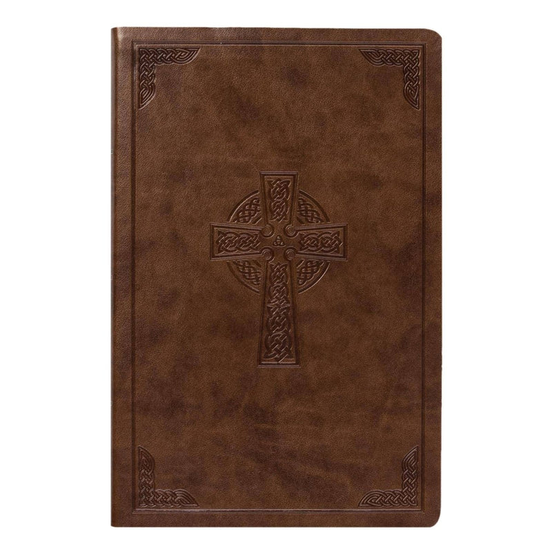 CSB Brown Standard Size Holy Bible Large Print Size | Cross Celtic