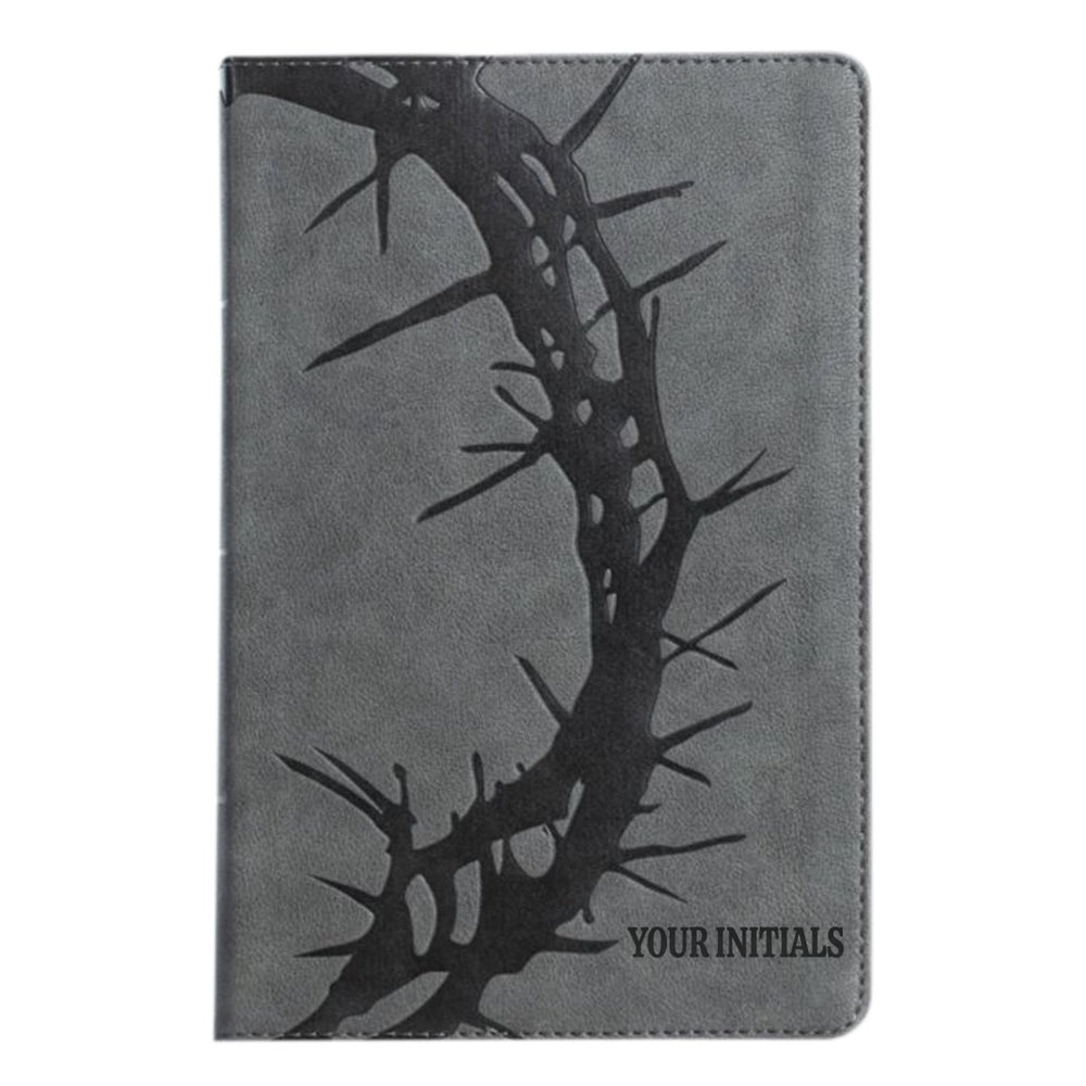 CSB Gray Standard Size Holy Bible Large Print | Crown of Thorns