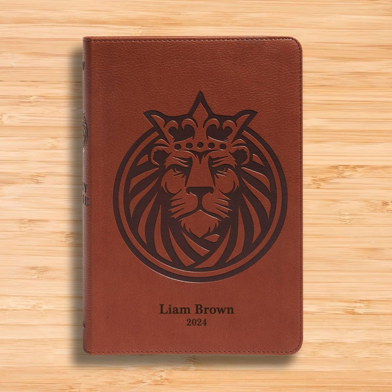 KJV Brown Standard Size Kids Holy Bible Large Print | Royal Lion