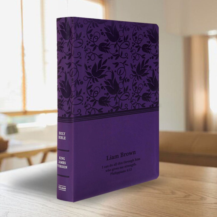 KJV Purple Standard Size Holy Bible Large Print with Index Tabs