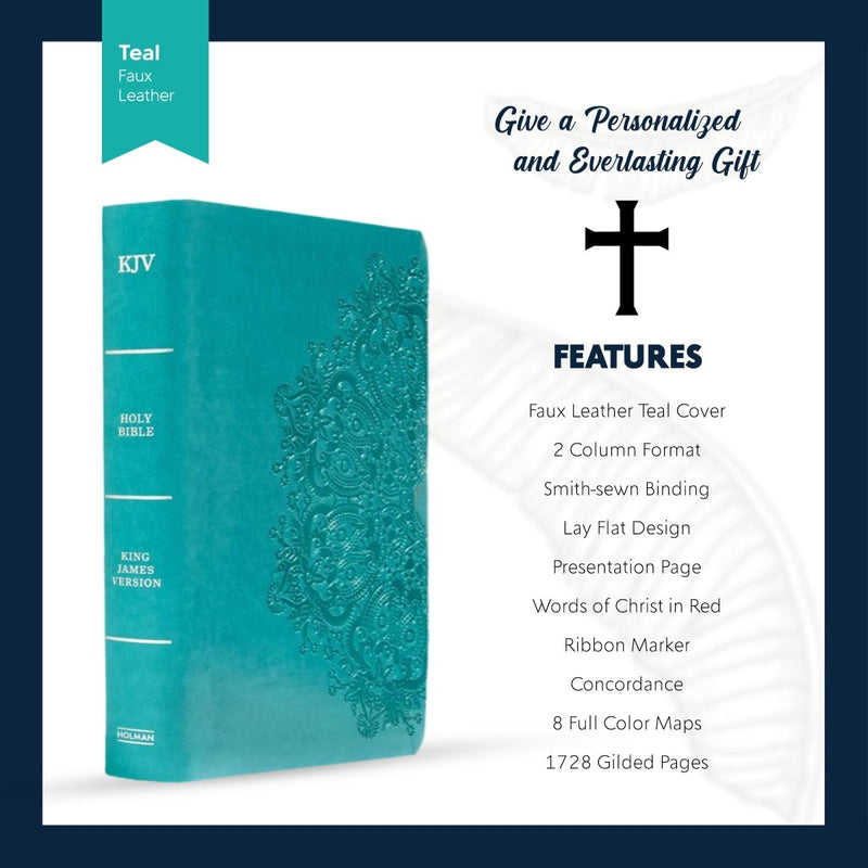 KJV Teal Standard Size Holy Bible Large Print
