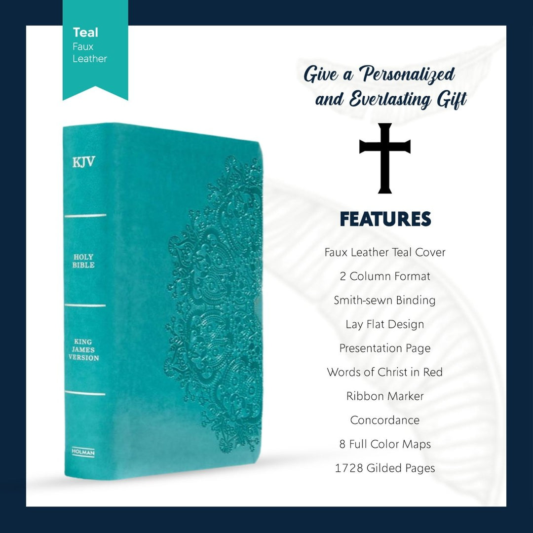 KJV Teal Standard Size Holy Bible Large Print