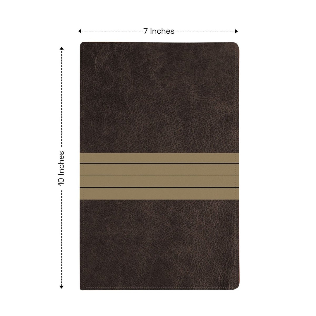 NIV Striped Brown Standard Size Holy Bible Large Print