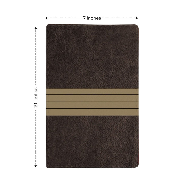 NIV Striped Brown Standard Size Holy Bible Large Print