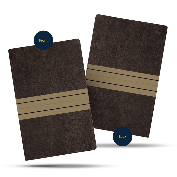 NIV Striped Brown Standard Size Holy Bible Large Print