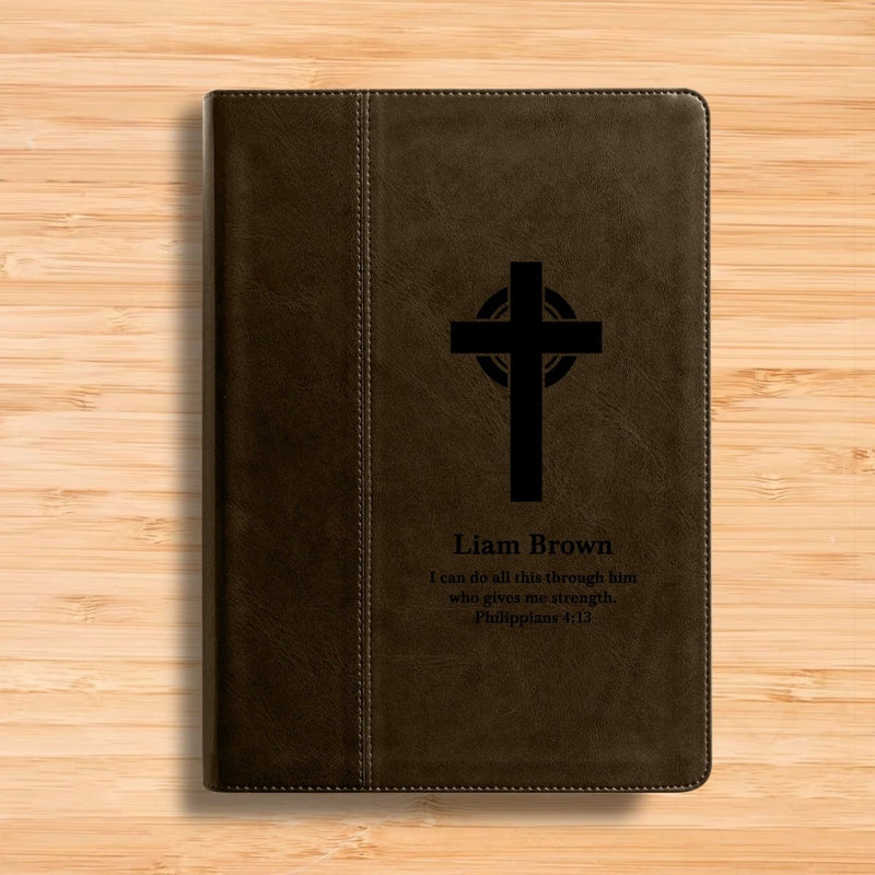 NLT Brown Standard Size Life Holy Bible Medium Print