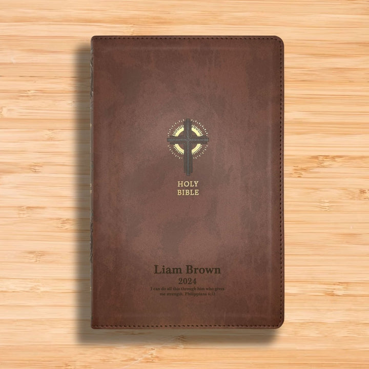 NRSV Brown Standard Size Sacraments of Initiation Edition Holy Bible Medium Print