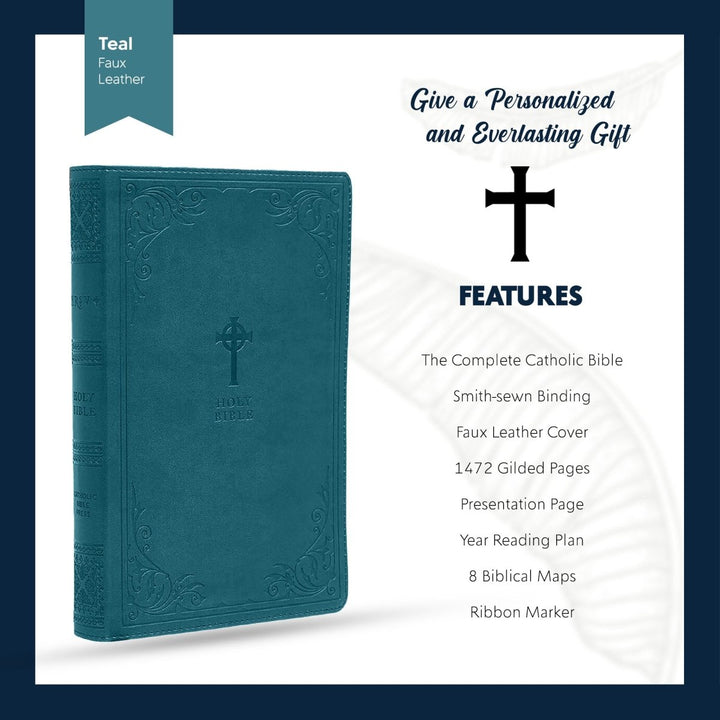 NRSV Teal Standard Size Catholic Edition Holy Bible Medium Print