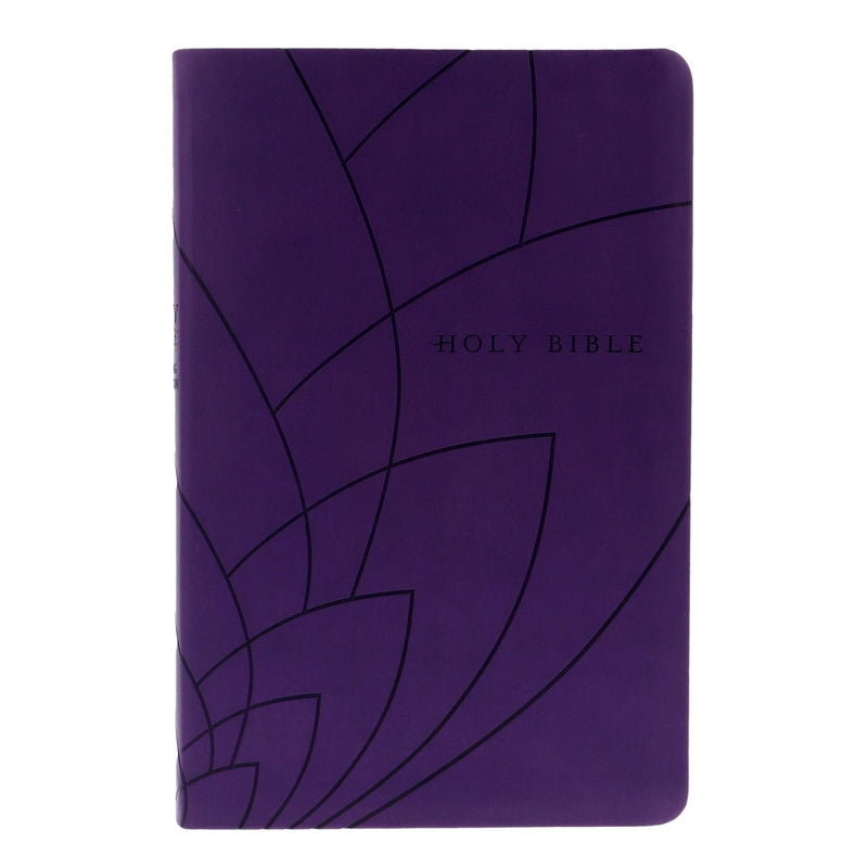 NLT Dark Purple Standard Size Holy Bible Small Print | Petal
