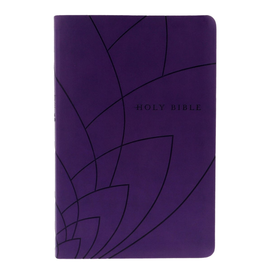 NLT Dark Purple Standard Size Holy Bible Small Print | Petal