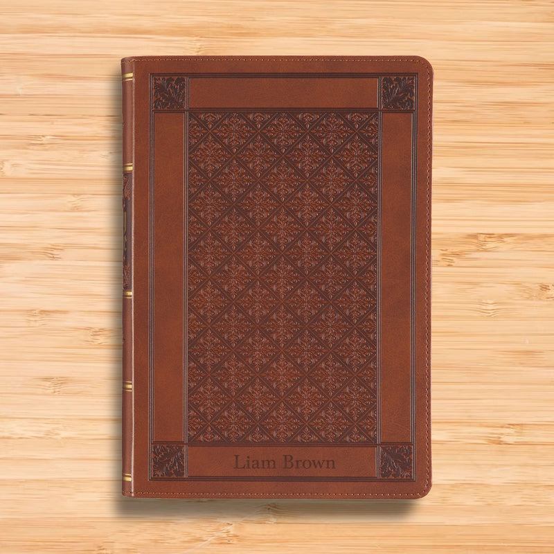 KJV Honey Brown Study Size Holy Bible Giant Print