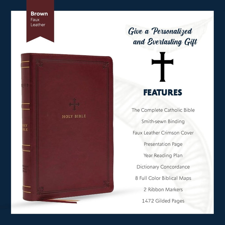 NRSV Red Study Size Holy Bible Large Print | Catholic Standard