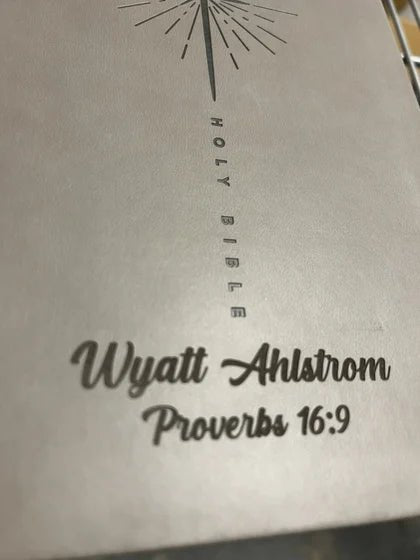 Personalized NLT Taupe Standard Size Trutone Holy Bible Small Print; customer photo by Sharon Huynh