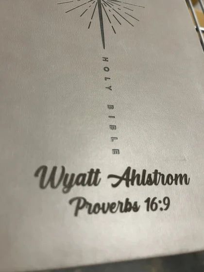 Personalized NLT Taupe Standard Size Trutone Holy Bible Small Print; customer photo by Sharon Huynh
