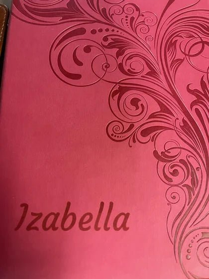 Personalized KJV Pink Standard Size Holy Bible Large Size; customer photo by Izabella Franklin