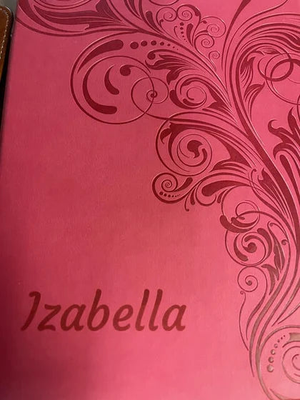 Personalized KJV Pink Standard Size Holy Bible Large Size; customer photo by Izabella Franklin