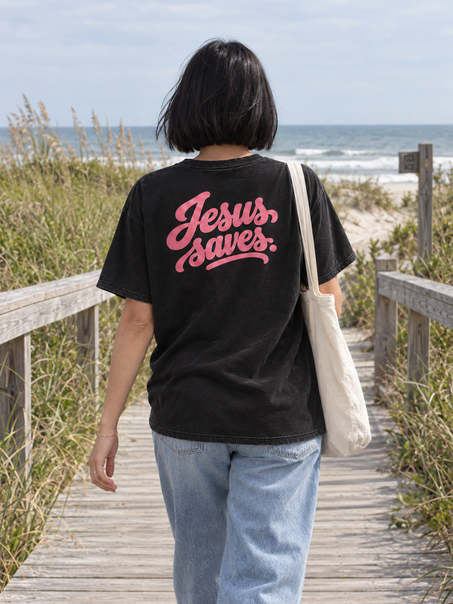 Jesus saves on coastal path