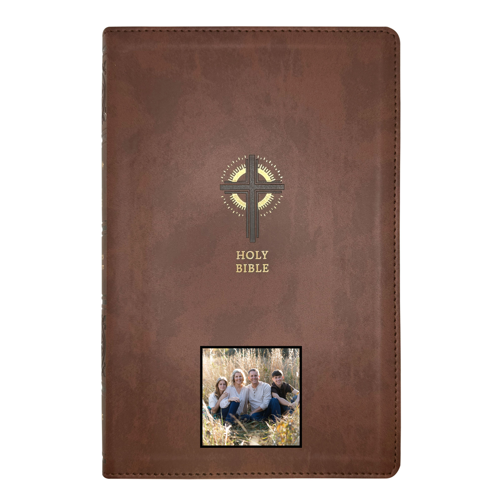 Your Color Photo NRSV Brown Standard Size Sacraments of Initiation Edition Holy Bible Medium Print