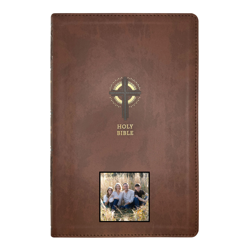 Your Color Photo NRSV Brown Standard Size Sacraments of Initiation Edition Holy Bible Medium Print